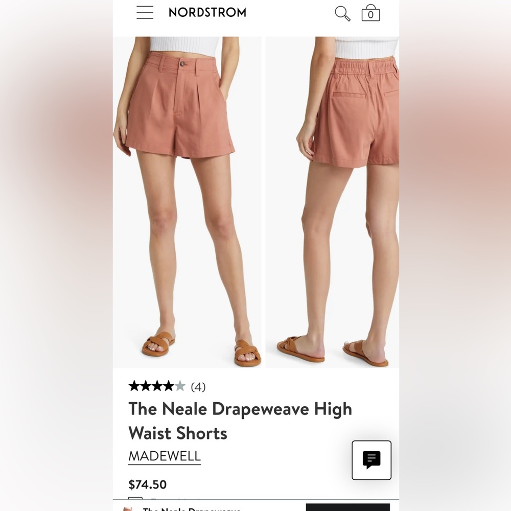 Madewell Drape-weave Tailored Shorts - Picture 2 of 9